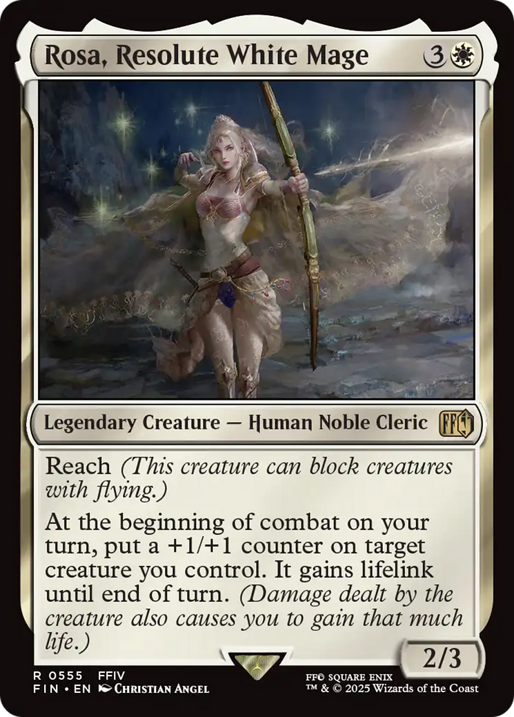 Rosa, Resolute White Mage (FIN-555) - FINAL FANTASY - Magic The Gathering