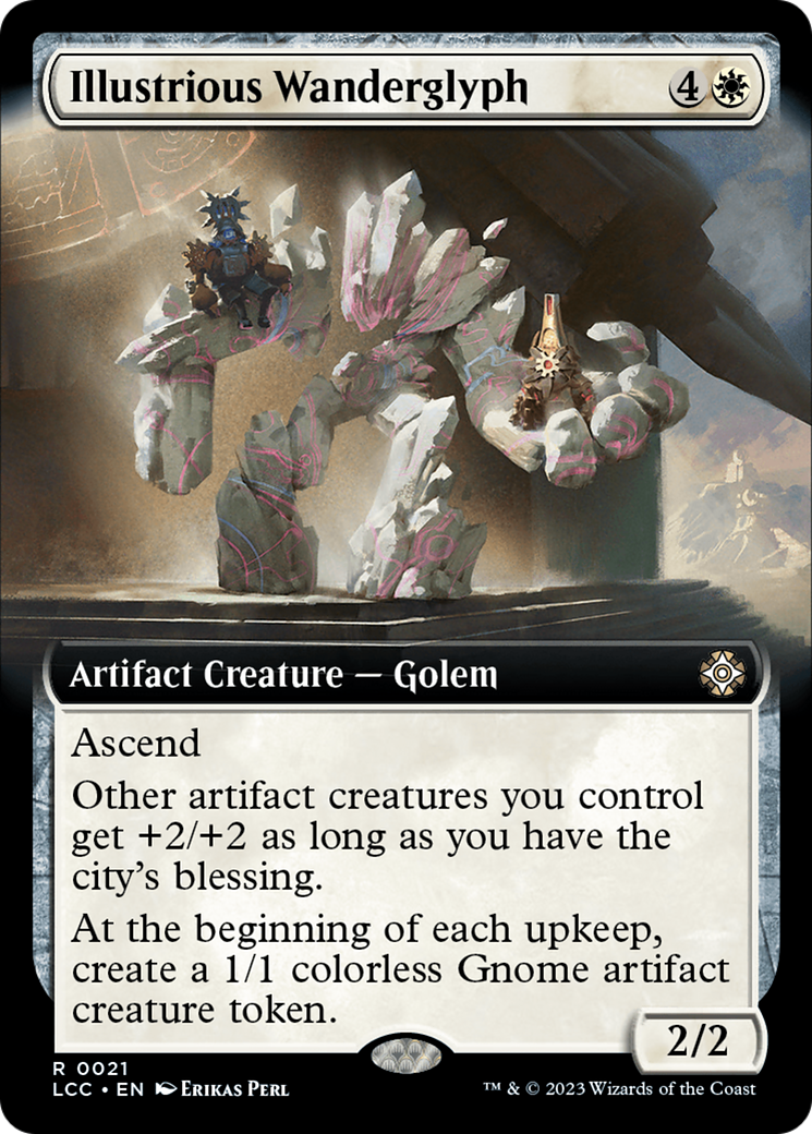 Illustrious Wanderglyph (Extended Art) (LCC-021) - The Lost Caverns of Ixalan Commander - Magic The Gathering