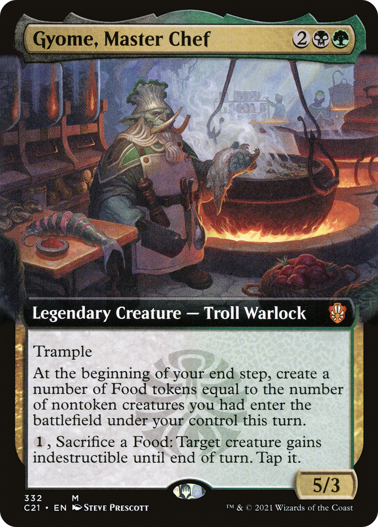 Gyome, Master Chef (Extended Art) (C21-332) - Commander 2021 - Magic The Gathering
