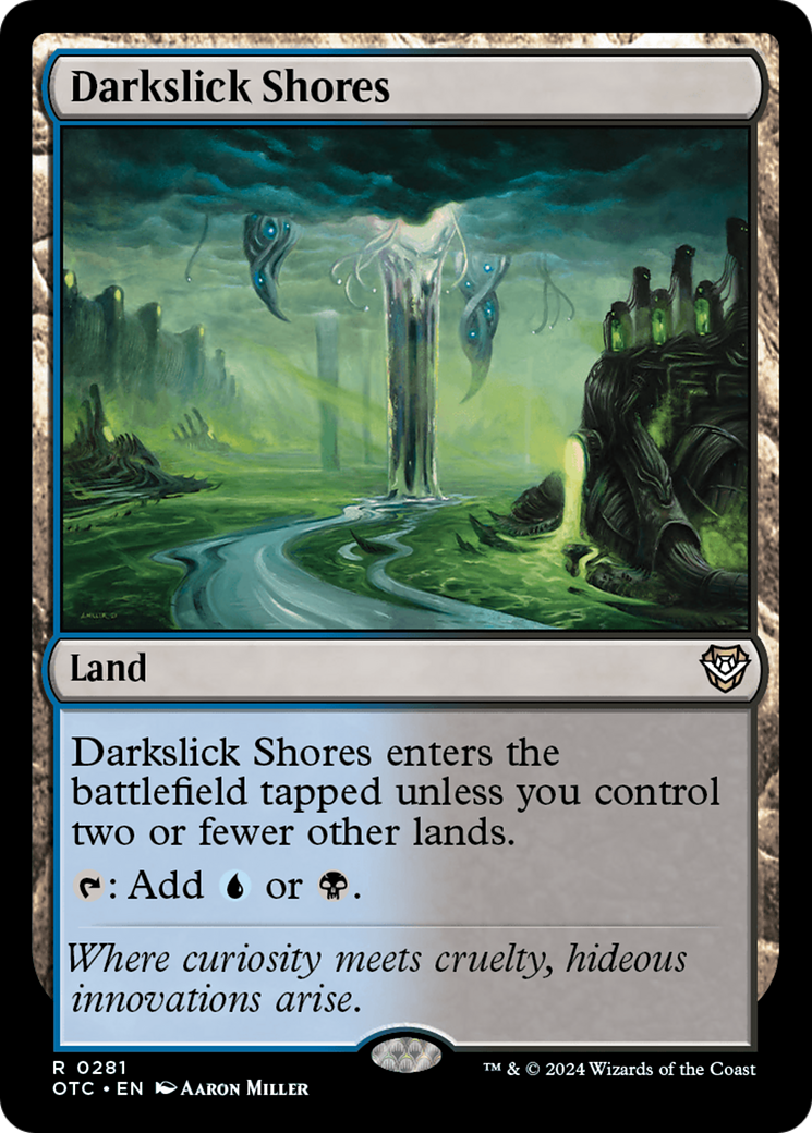 Darkslick Shores (OTC-281) - Outlaws of Thunder Junction Commander - Magic The Gathering