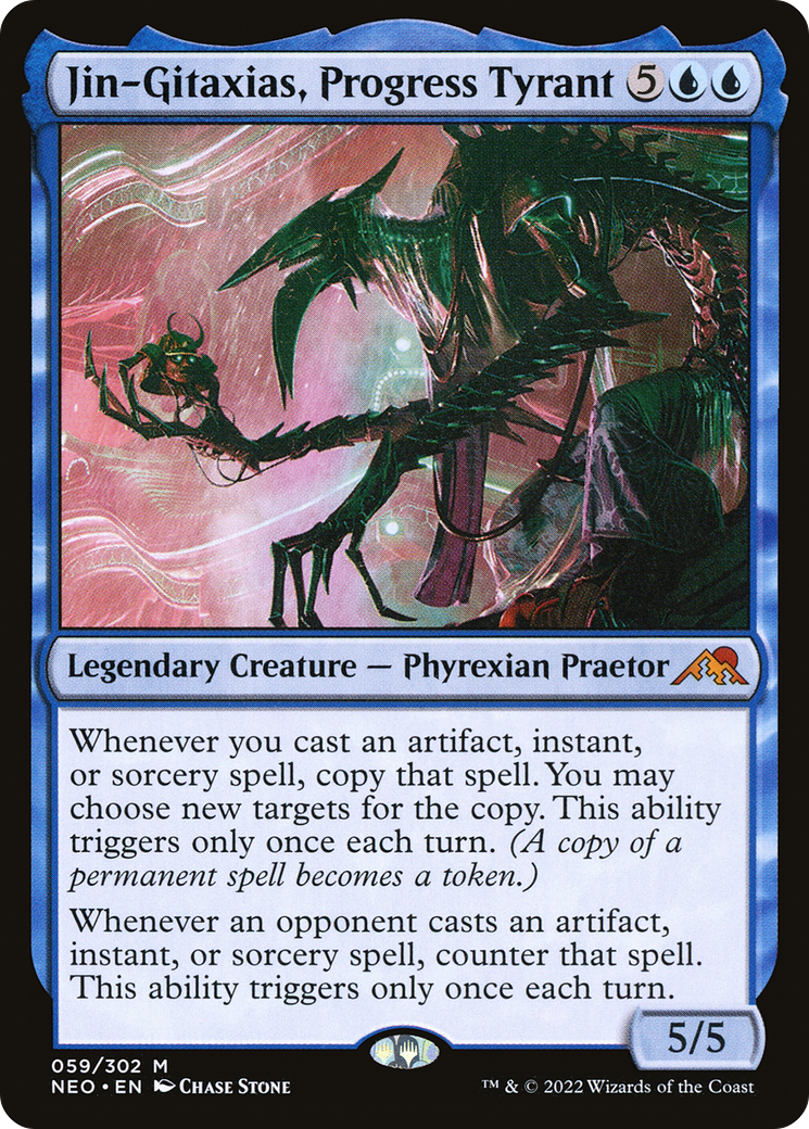 Jin-Gitaxias, Progress Tyrant (NEO-059) - Kamigawa: Neon Dynasty - Magic The Gathering