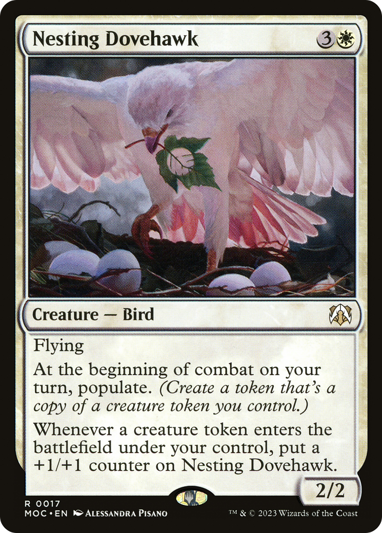 Nesting Dovehawk (MOC-017) - March of the Machine Commander - Magic The Gathering