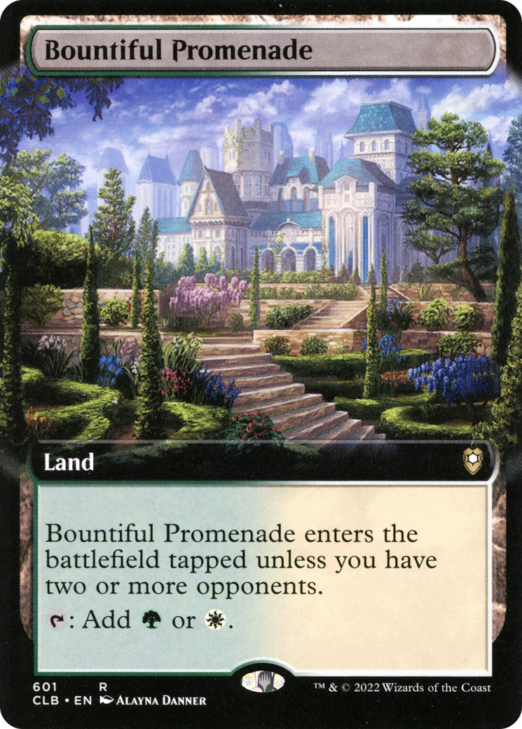 FOIL Bountiful Promenade (Extended Art) (CLB-601) - Commander Legends: Battle for Baldur's Gate - Magic The Gathering