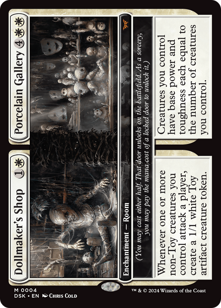 FOIL Dollmaker's Shop // Porcelain Gallery (DSK-004) - Duskmourn: House of Horror - Magic The Gathering
