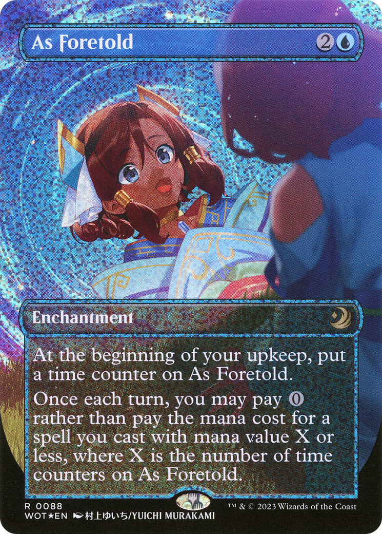 FOIL As Foretold (Anime Borderless) (Confetti Foil) (WOT-088) - Wilds of Eldraine: Enchanting Tales - Magic The Gathering
