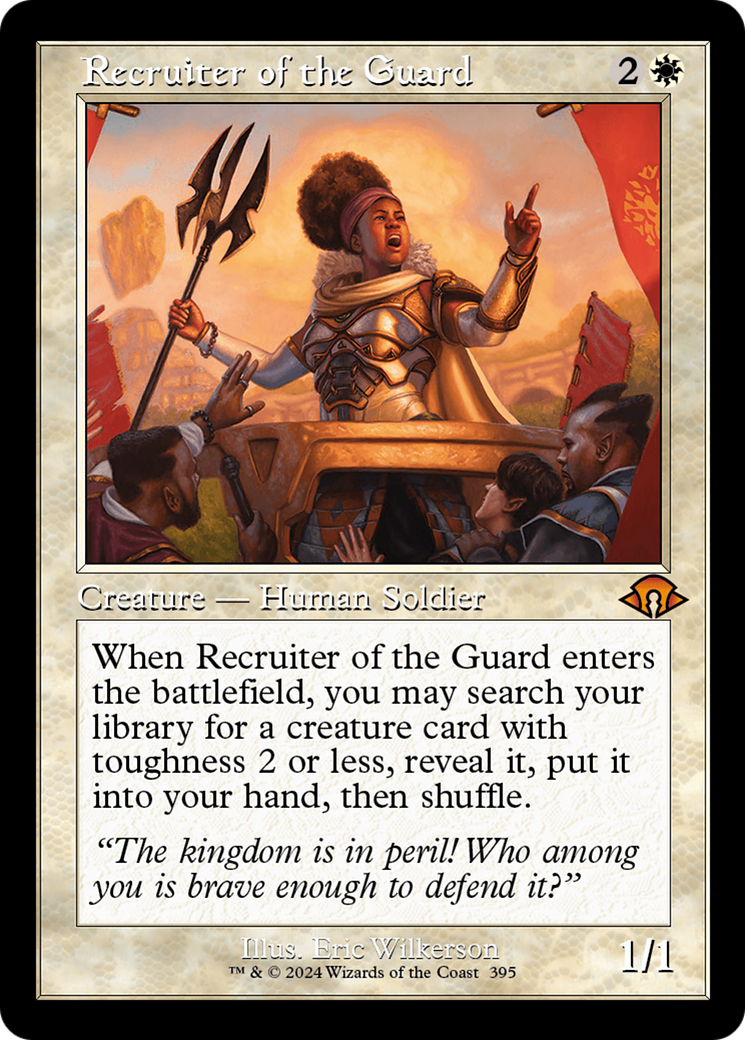FOIL Recruiter of the Guard (Retro Frame) (MH3-395) - Modern Horizons 3 - Magic The Gathering
