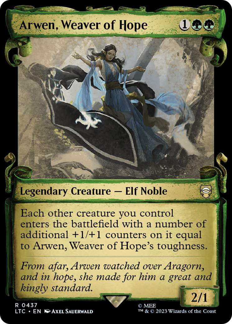 Arwen, Weaver of Hope (Showcase Scrolls) (LTC-437) - Tales of Middle-earth Commander - Magic The Gathering