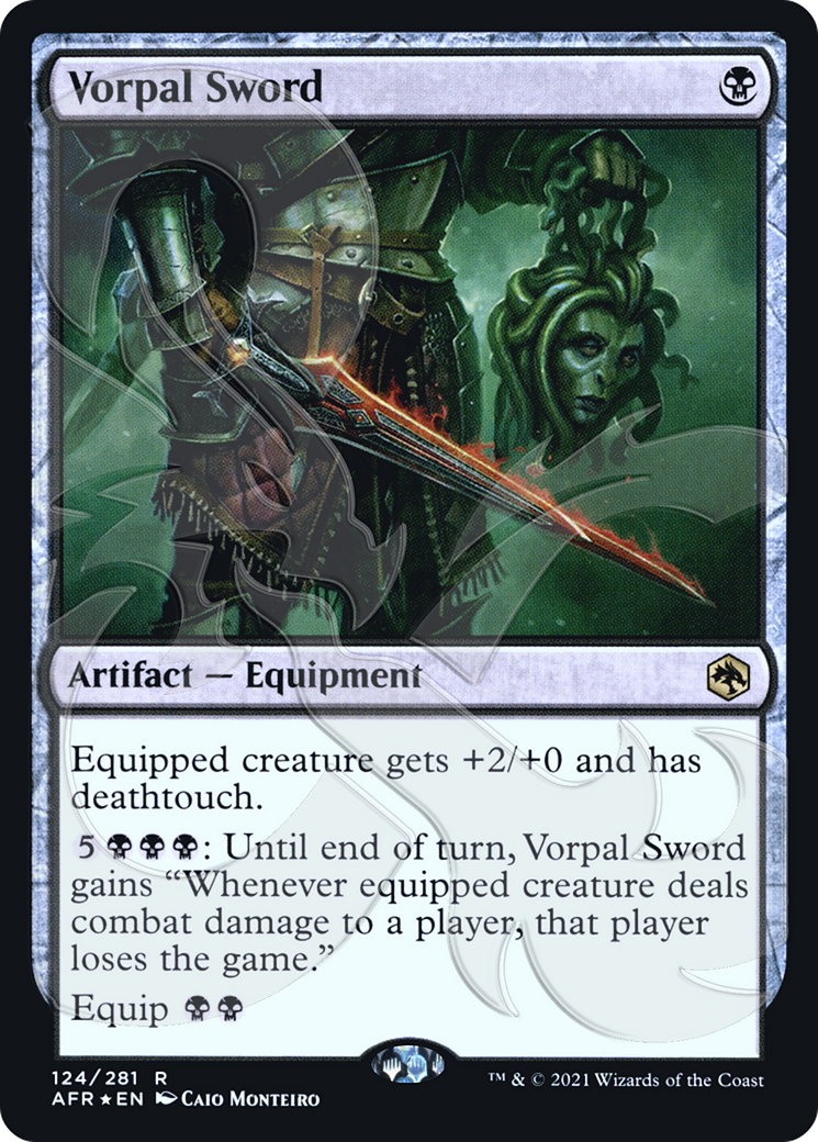 FOIL Vorpal Sword (AFR&-124A) - Adventures in the Forgotten Realms Promos - Magic The Gathering