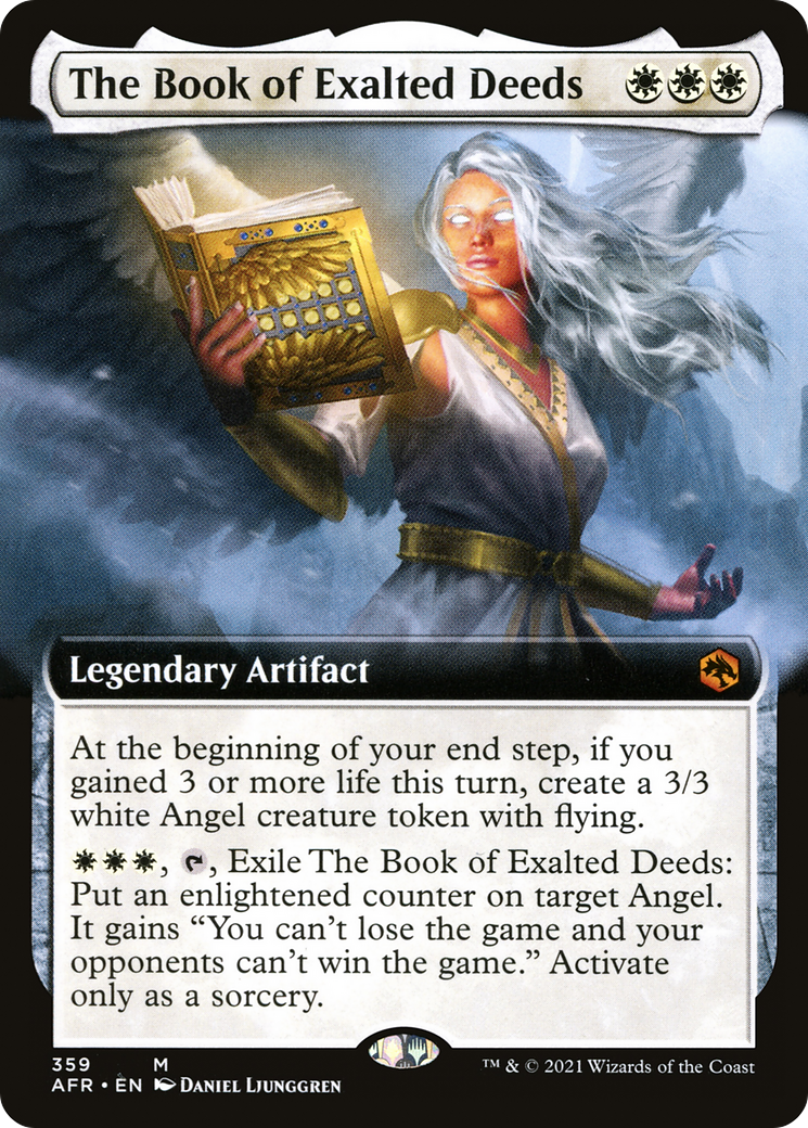 FOIL The Book of Exalted Deeds (Extended Art) (AFR-359) - Adventures in the Forgotten Realms - Magic The Gathering