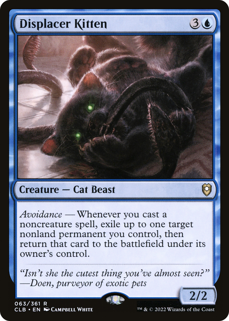 Displacer Kitten (CLB-063) - Commander Legends: Battle for Baldur's Gate - Magic The Gathering