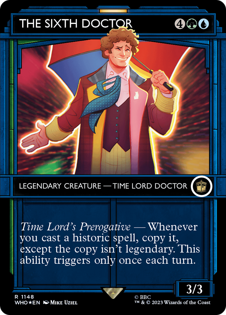 FOIL The Sixth Doctor (Showcase) (Surge Foil) (WHO-1148) - Doctor Who - Magic The Gathering