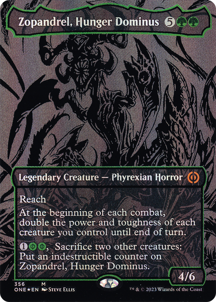 FOIL Zopandrel, Hunger Dominus (Oil Slick Raised Foil) (ONE-356) - Phyrexia: All Will Be One - Magic The Gathering