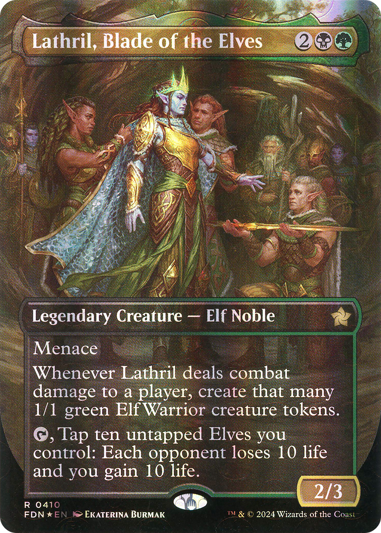 FOIL Lathril, Blade of the Elves (FDN-410) - Foundations - Magic The Gathering