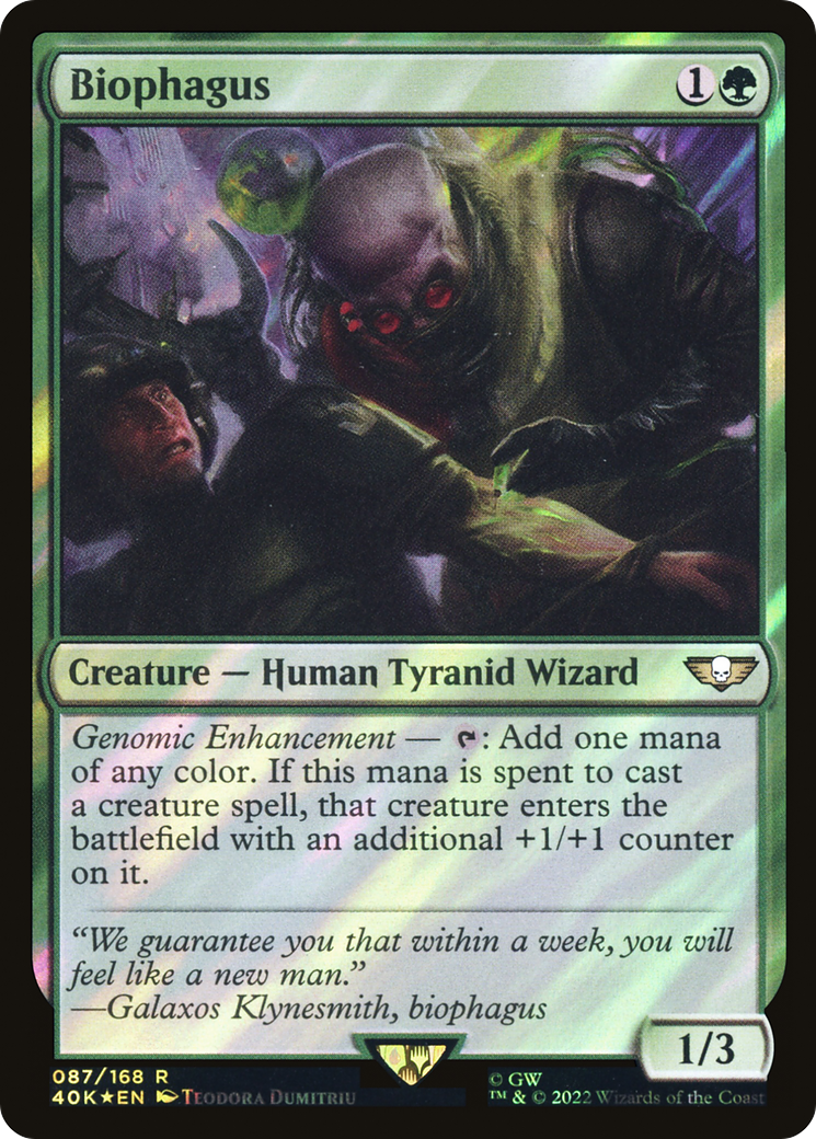 FOIL Biophagus (Surge Foil) (40K-087) - Warhammer 40,000 Commander - Magic The Gathering