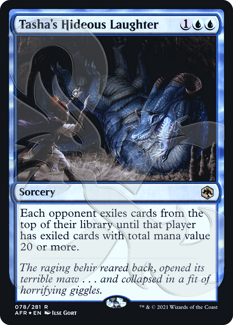 FOIL Tasha's Hideous Laughter (AFR&-78A) - Adventures in the Forgotten Realms Promos - Magic The Gathering