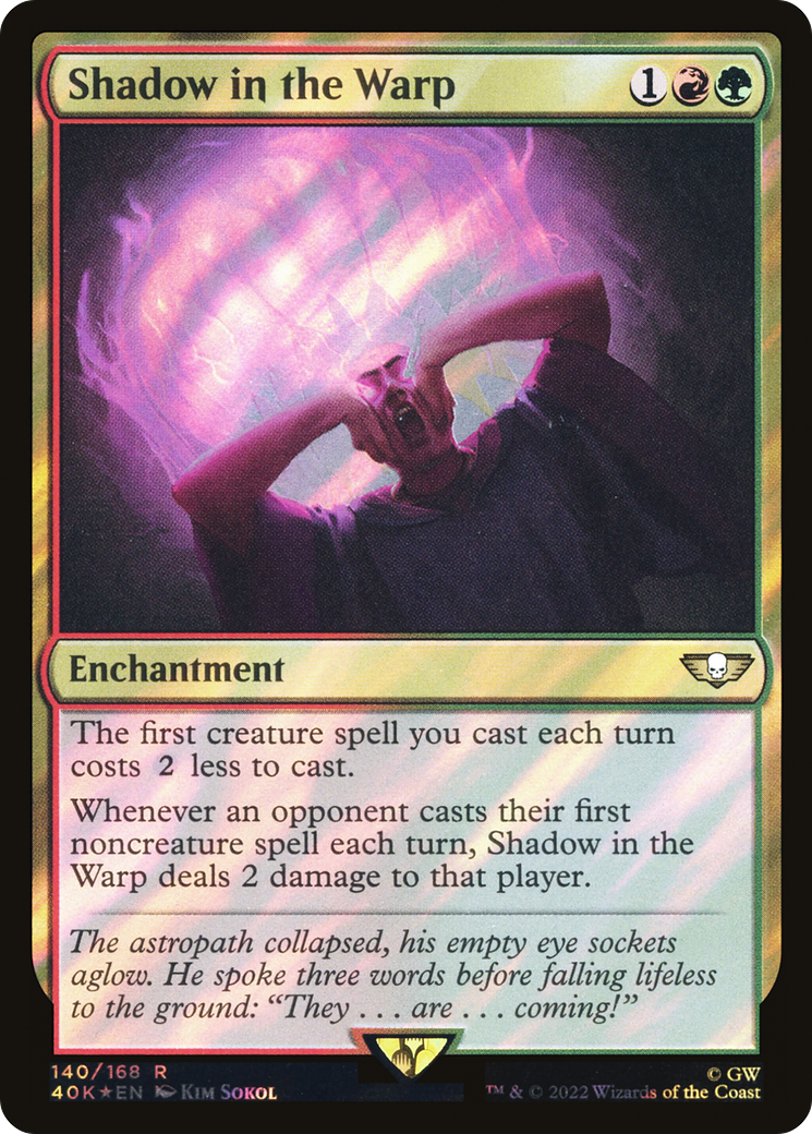 FOIL Shadow in the Warp (Surge Foil) (40K-140) - Warhammer 40,000 Commander - Magic The Gathering