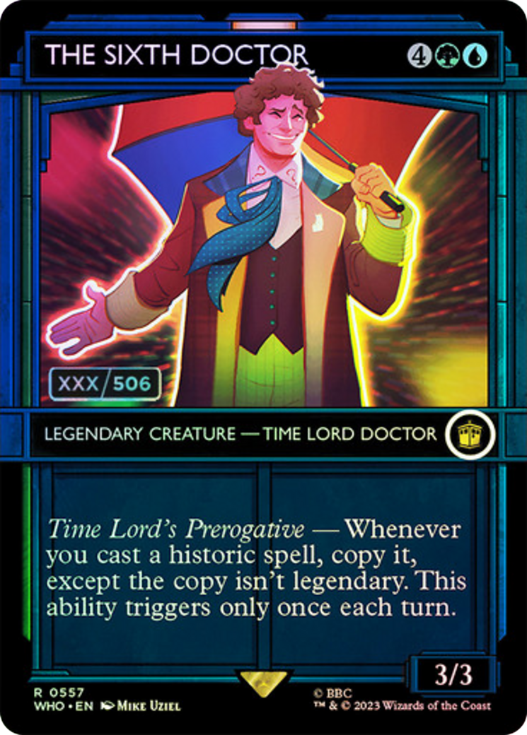 FOIL The Sixth Doctor (Serial Numbered) (WHO-557) - Doctor Who - Magic The Gathering