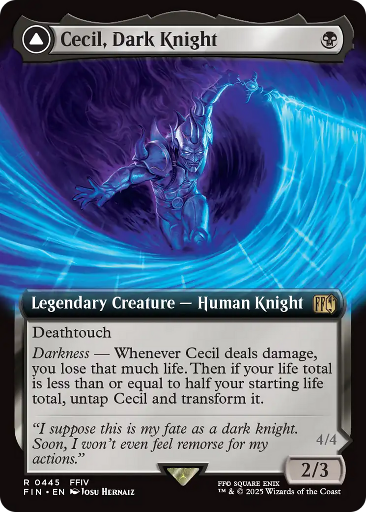 Cecil, Dark Knight (Extended Art) (FIN-445) - FINAL FANTASY - Magic The Gathering
