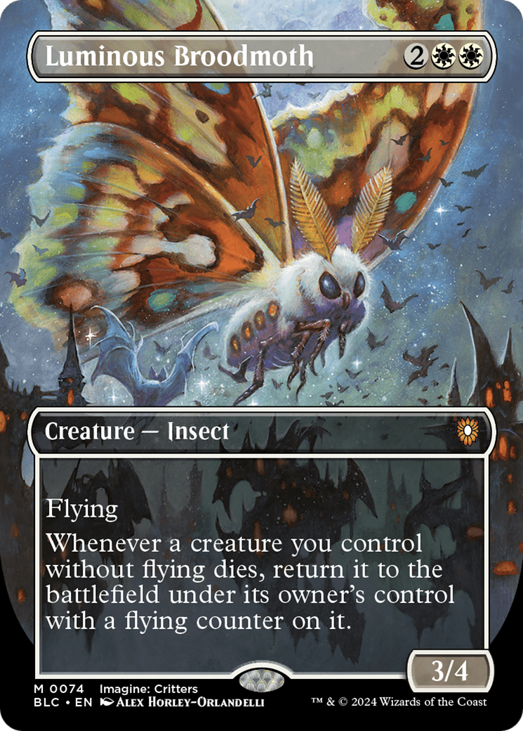 FOIL Luminous Broodmoth (BLC-074) - Bloomburrow Commander - Magic The Gathering
