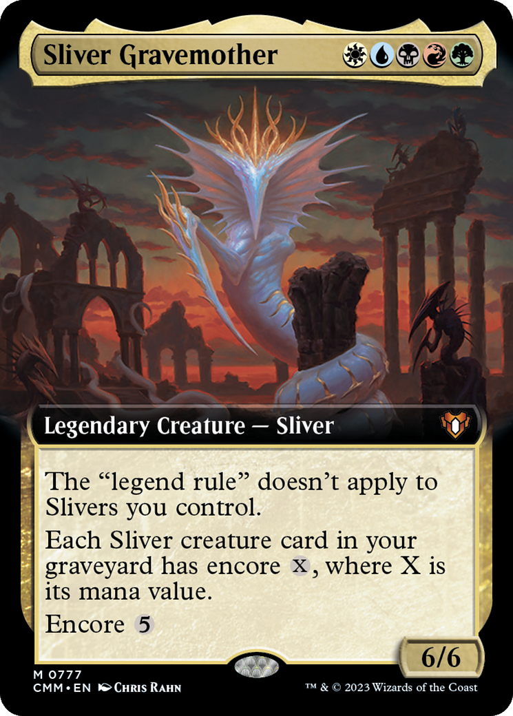 FOIL Sliver Gravemother (Extended Art) (CMM-777) - Commander Masters - Magic The Gathering
