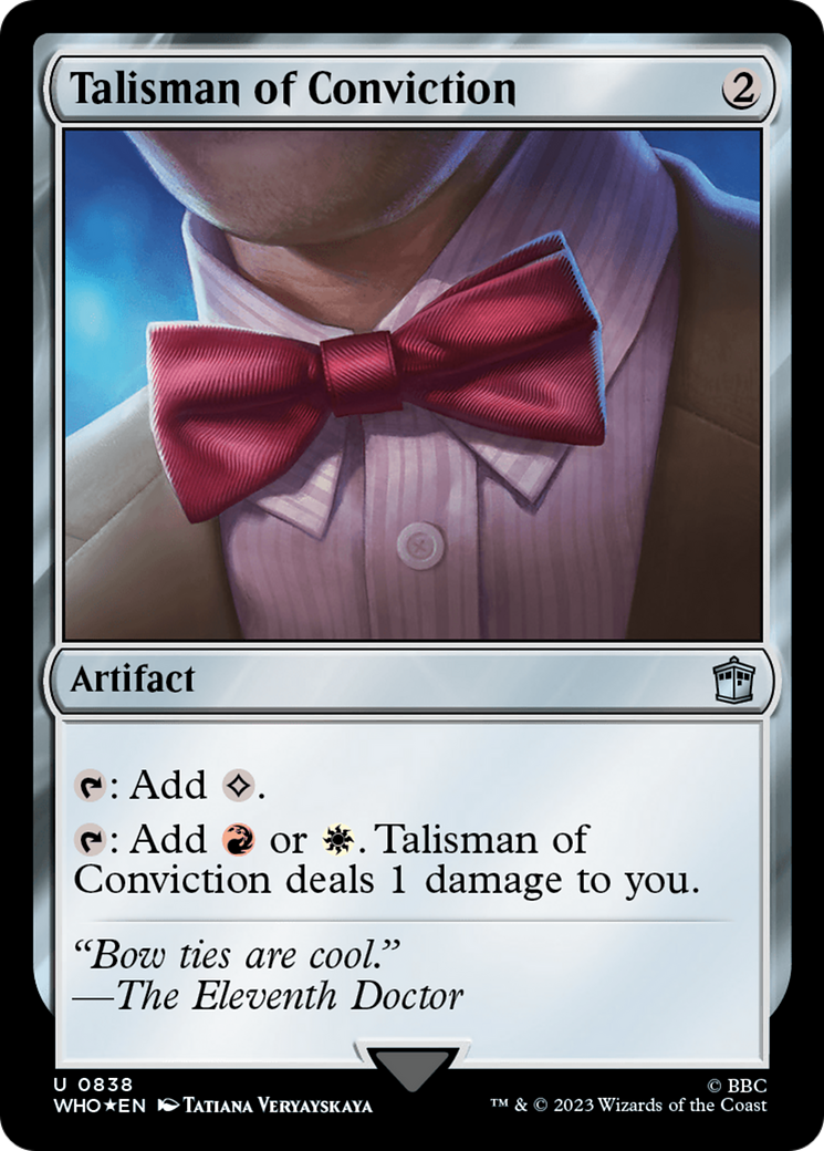 FOIL Talisman of Conviction (Surge Foil) (WHO-838) - Doctor Who - Magic The Gathering