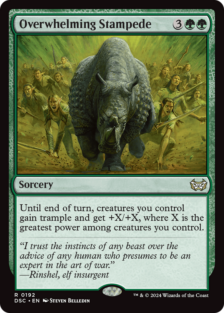 Overwhelming Stampede (DSC-192) - Duskmourn: House of Horror Commander - Magic The Gathering