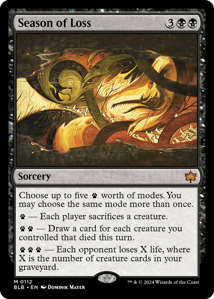 Season of Loss (BLB-112) - Bloomburrow - Magic The Gathering