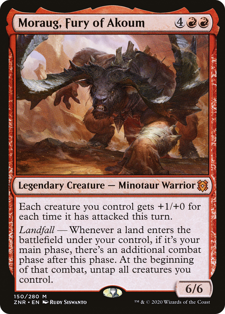 FOIL Moraug, Fury of Akoum (ZNR-150) - Zendikar Rising - Magic The Gathering