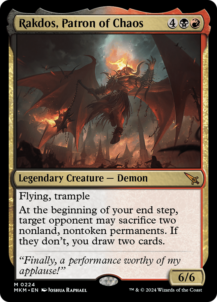 FOIL Rakdos, Patron of Chaos (MKM-224) - Murders at Karlov Manor - Magic The Gathering