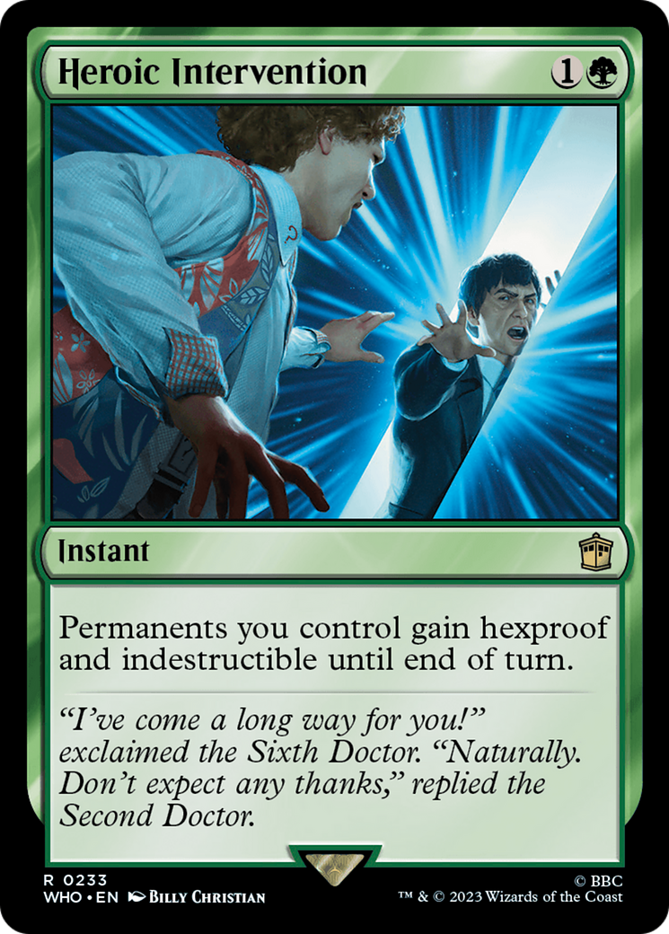 FOIL Heroic Intervention (WHO-233) - Doctor Who - Magic The Gathering