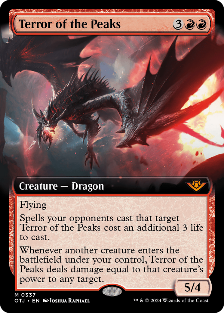 Terror of the Peaks (Extended Art) (OTJ-337) - Outlaws of Thunder Junction - Magic The Gathering
