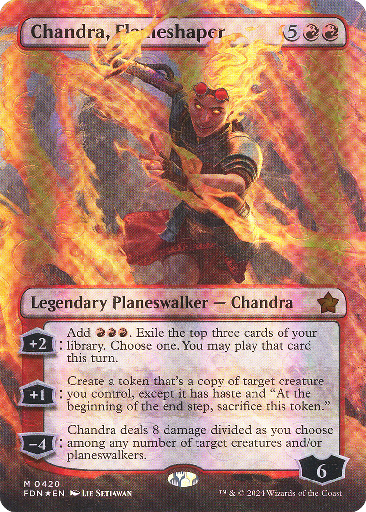 FOIL Chandra, Flameshaper (FDN-420) - Foundations - Magic The Gathering