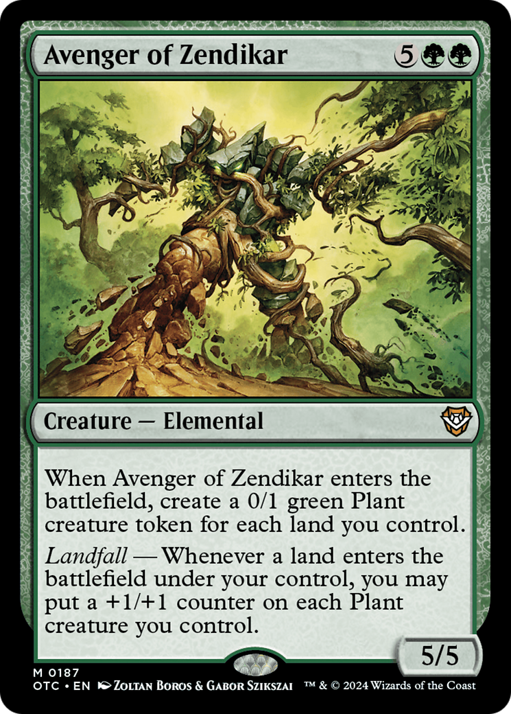 Avenger of Zendikar (OTC-187) - Outlaws of Thunder Junction Commander - Magic The Gathering