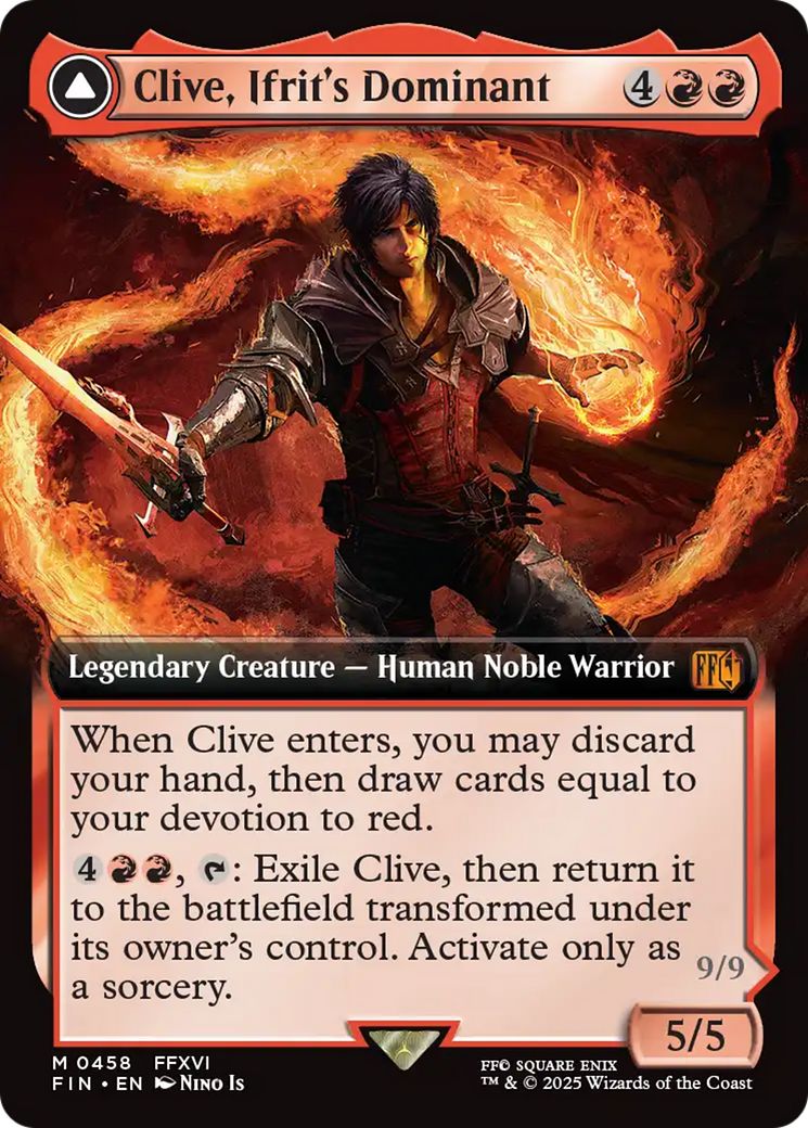 Clive, Ifrit's Dominant (Extended Art) (FIN-458) - FINAL FANTASY - Magic The Gathering