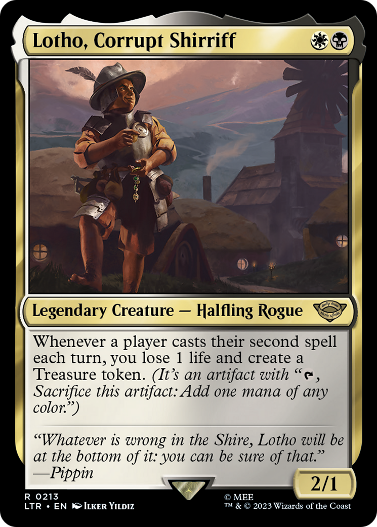 FOIL Lotho, Corrupt Shirriff (LTR-213) - The Lord of the Rings: Tales of Middle-earth - Magic The Gathering