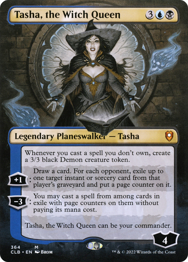 FOIL Tasha, the Witch Queen (Borderless) (CLB-364) - Commander Legends: Battle for Baldur's Gate - Magic The Gathering