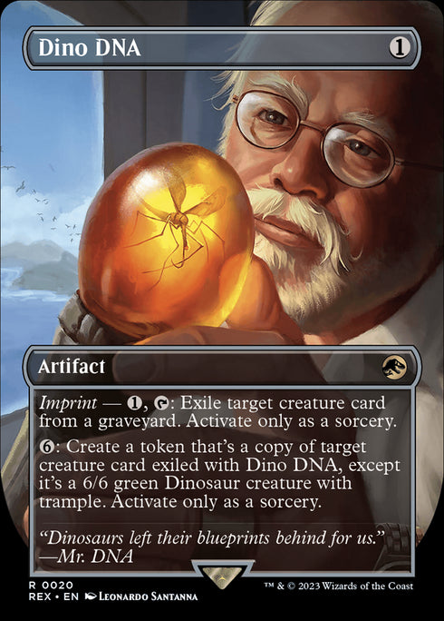 Dino DNA (REX-020) - Jurassic World Collection (Borderless) - Magic The Gathering