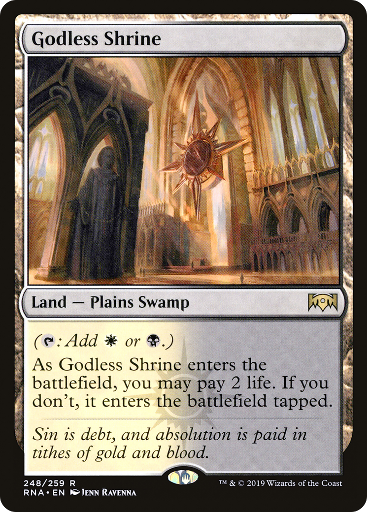 FOIL Godless Shrine (RNA-248) - Ravnica Allegiance - Magic The Gathering