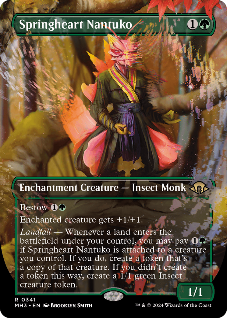 FOIL Springheart Nantuko (Borderless) (MH3-341) - Modern Horizons 3 - Magic The Gathering