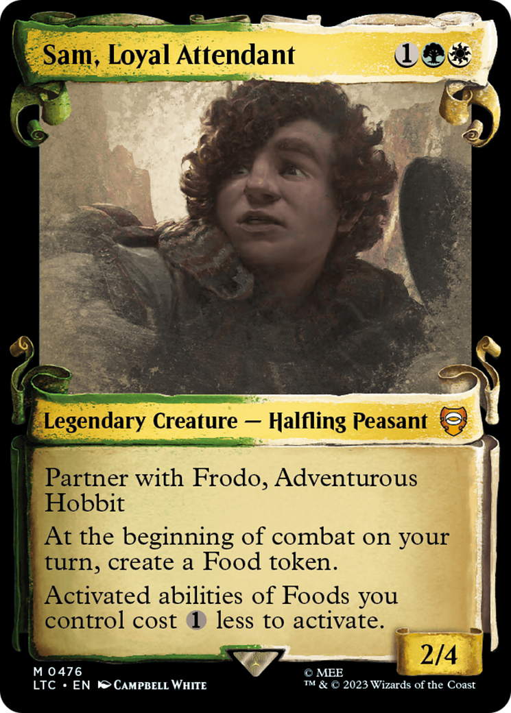Sam, Loyal Attendant (Showcase Scrolls) (LTC-476) - Tales of Middle-earth Commander - Magic The Gathering