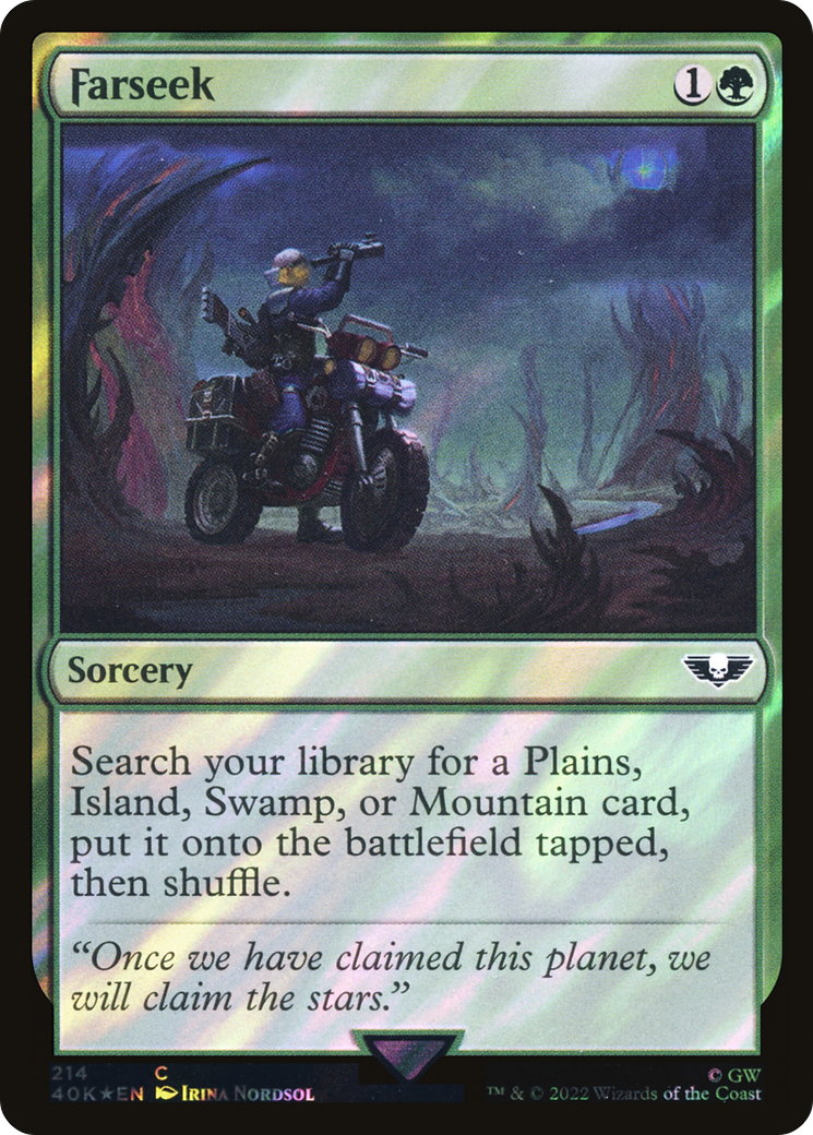 FOIL Farseek (Surge Foil) (40K-214) - Warhammer 40,000 Commander - Magic The Gathering