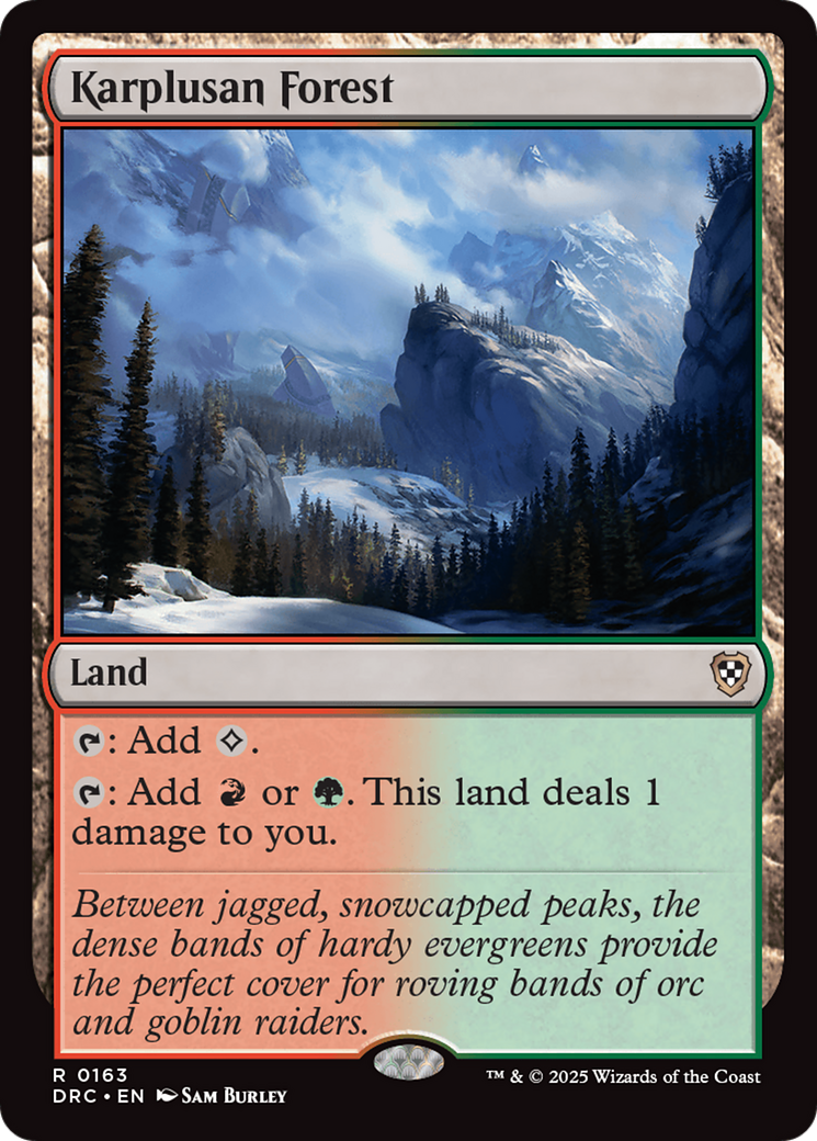 Karplusan Forest (DRC-163) - Commander: Aetherdrift - Magic The Gathering