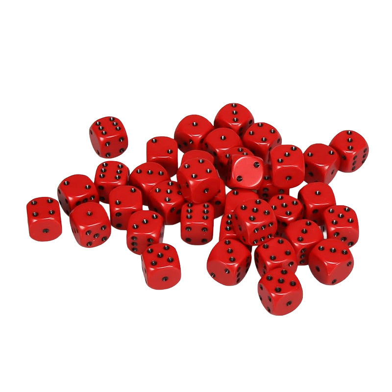 CHX 25814 Opaque 12mm D6 Red/Black Block (36 Dice)