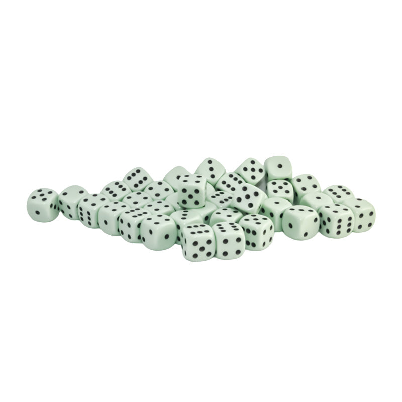 CHX 25865 Opaque 12mm D6 Pastel Green/Black Dice Block (36 Dice)