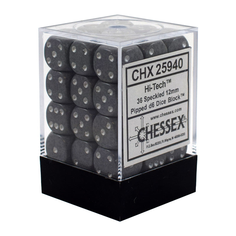 CHX 25940 Speckled 12mm D6 Hi-Tech Block (36 Dice)