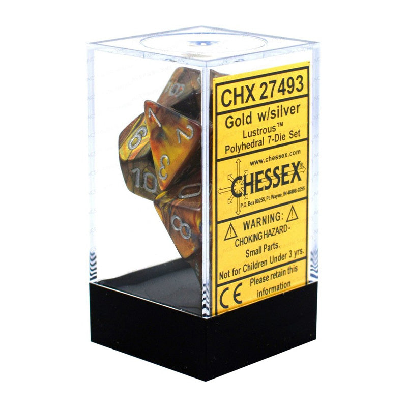 CHX 27493 Lustrous Gold/Silver 7-Die RPG Dice Set