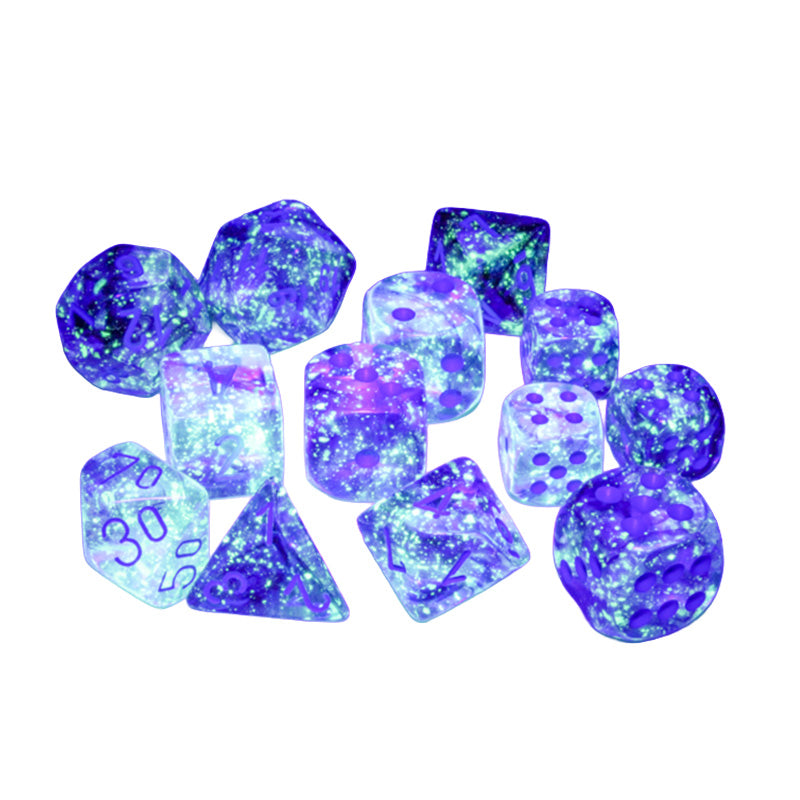 CHX 27957 Nebula Nocturnal/Blue Luminary 12mm D6 Dice Block (36 Dice)