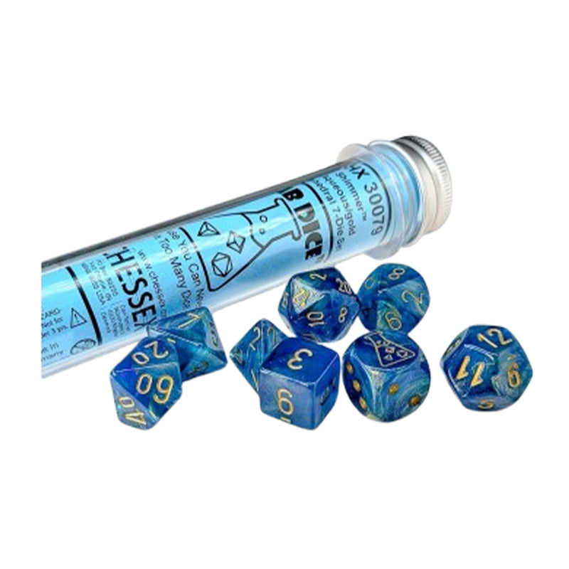 CHX 30079 Shimmer Aqueous / Gold 7-Die Polyhedral Set