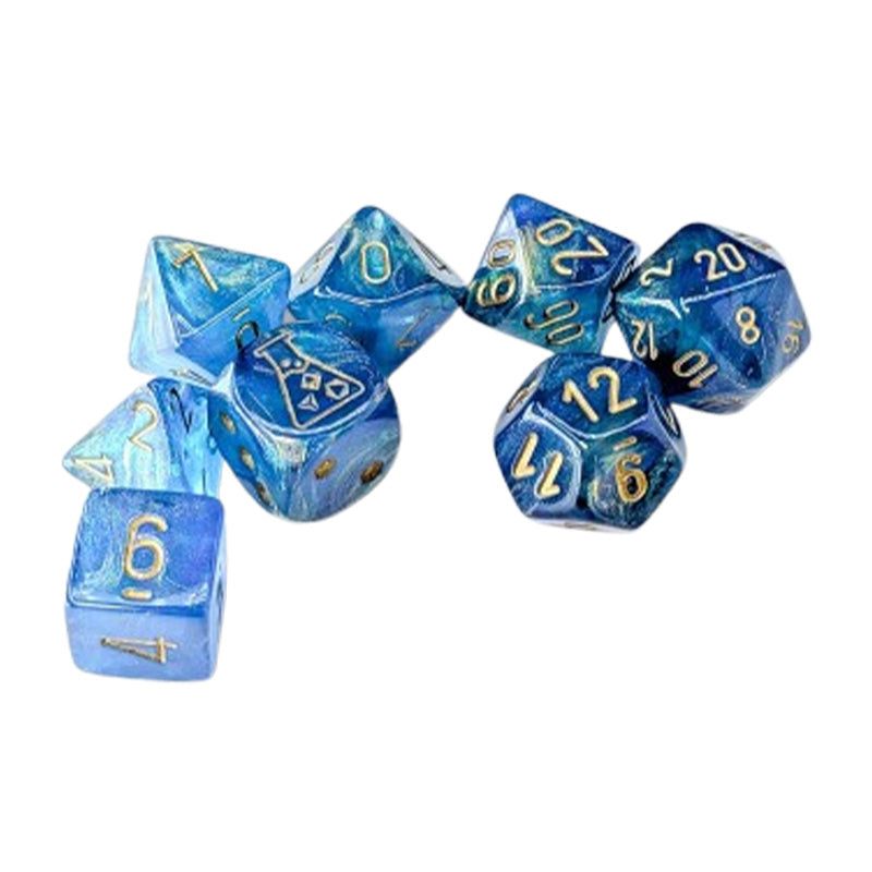 CHX 30079 Shimmer Aqueous / Gold 7-Die Polyhedral Set
