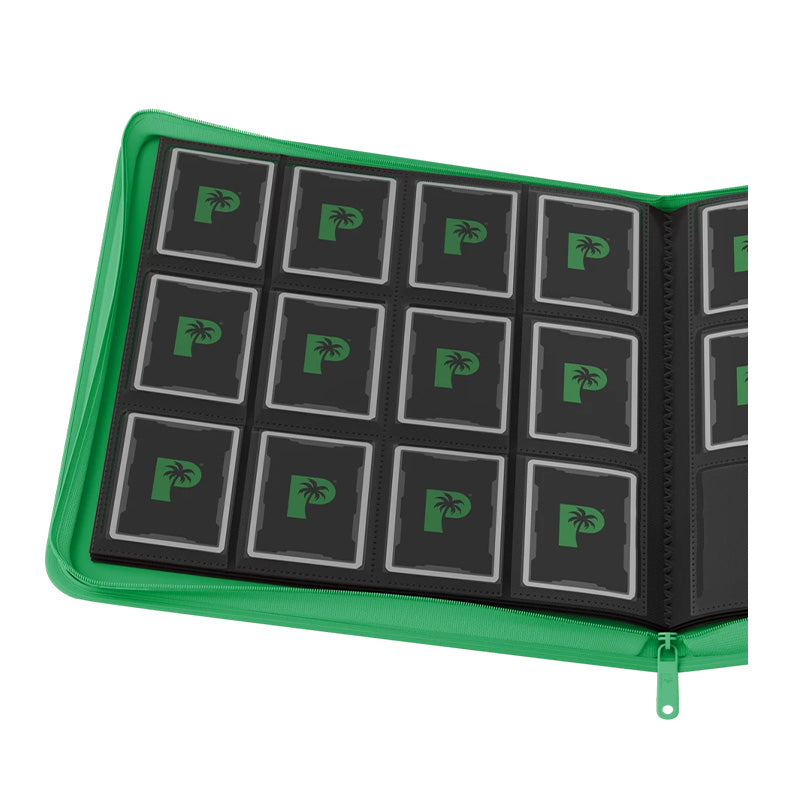Collector's Series 12 Pocket Zip Trading Card Binder - GREEN